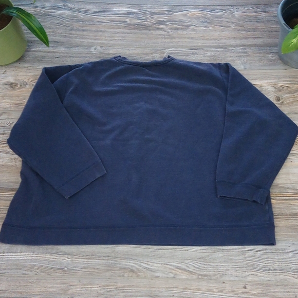 Logo Embroidered Crew Neck Pullover Cozy Sweater Top - Picture 9 of 11